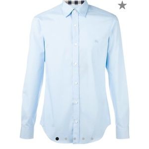 Authentic Light Blue Burberry Check Shirt
